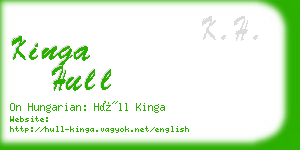 kinga hull business card